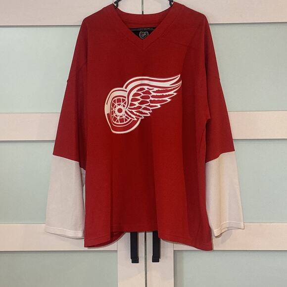 Vintage Detroit Red Wings NHL Hockey Jersey NHL Size Men’s XL Red White - Picture 1 of 5